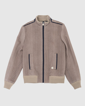 Stefano Ricci Children's beige python leather jacket YAJ7200090PITNBK