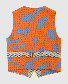 Stefano Ricci Children's light beige vest in a pattern Y1E0100000HC3168