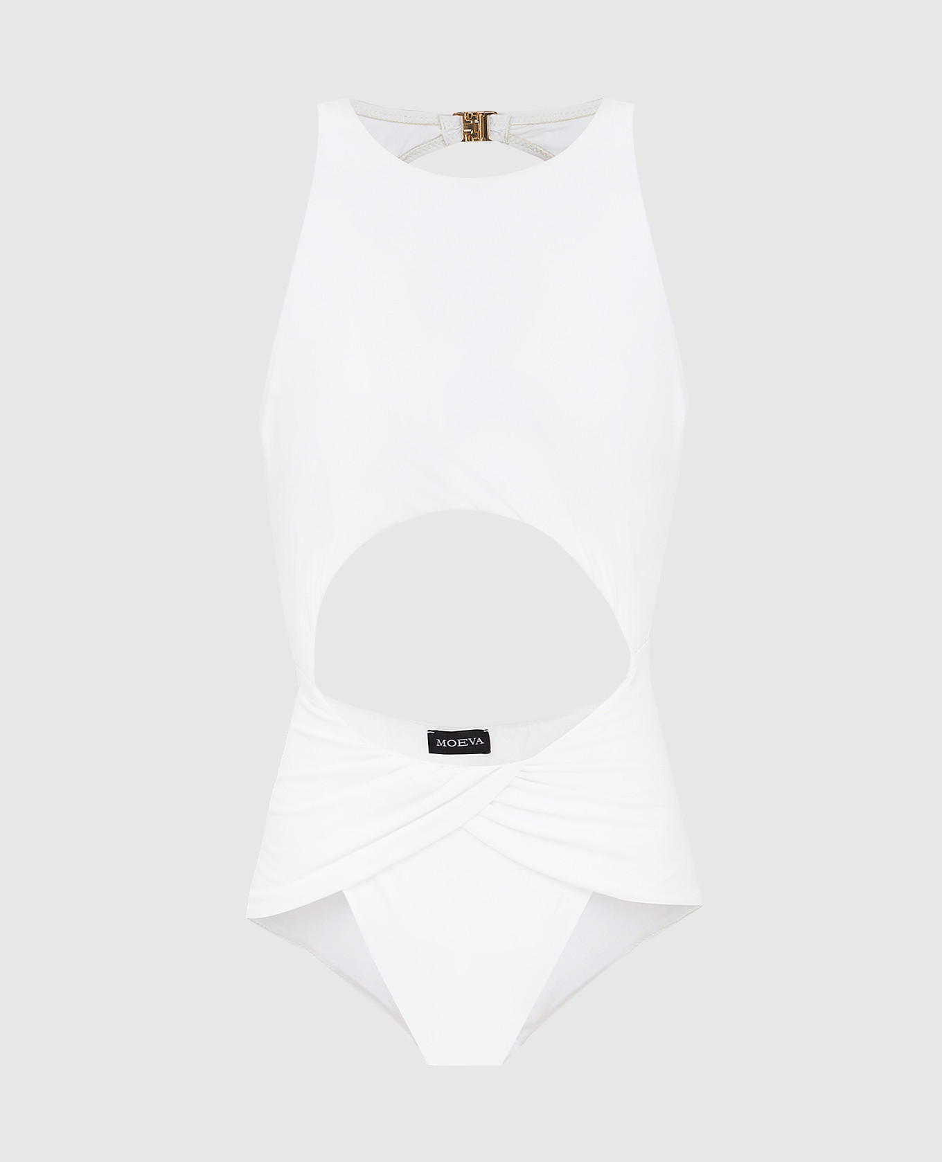 

White Jackie Cutout Swimsuit Moeva