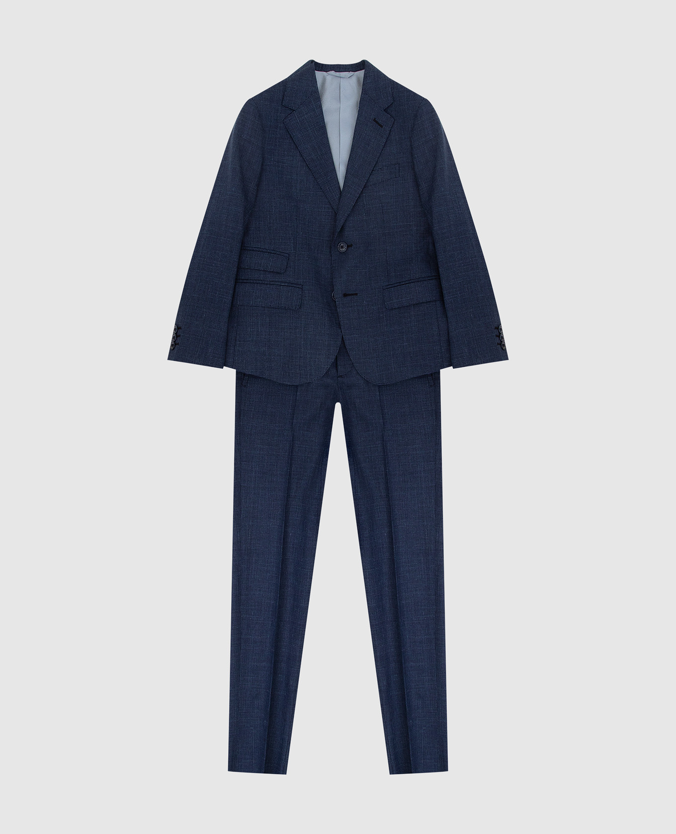 

Patterned wool and silk children's suit Stefano Ricci, Синий