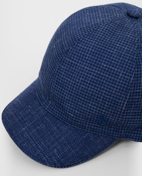 Stefano Ricci Children's blue cashmere and silk cap YVF5429HC4241