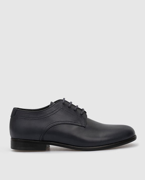 Stefano Ricci Kids Navy Leather Derbies YRU91CG818VBV
