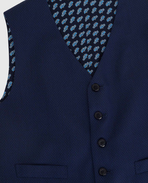 Stefano Ricci Patterned wool vest for children Y1E0100000W904