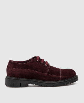 Stefano Ricci Kids Burgundy Suede Derbies YRU11G872SD