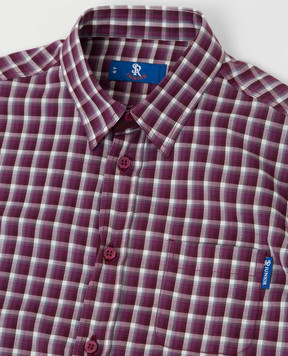 Stefano Ricci Children's purple plaid shirt YUC6400010LJ1607