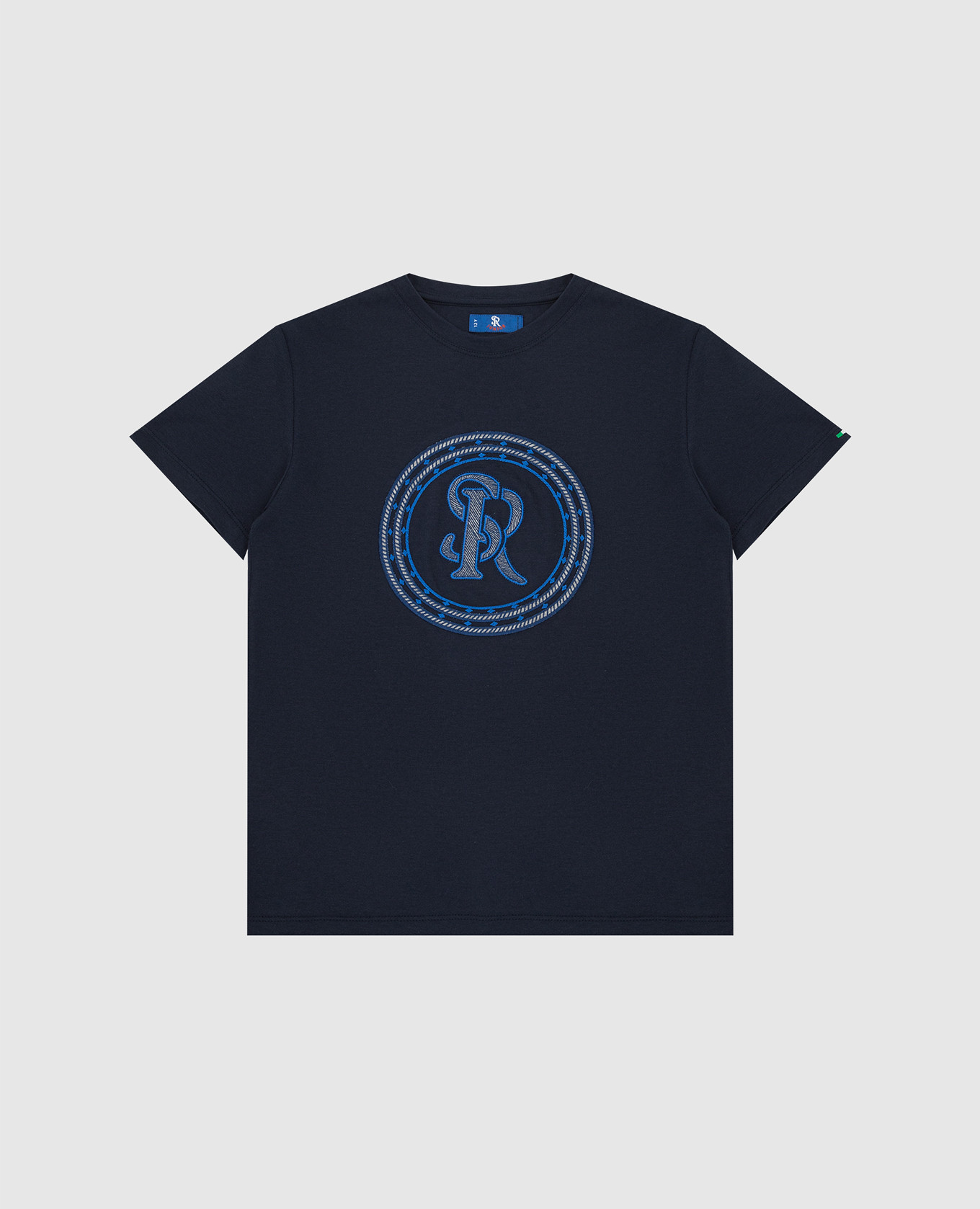 Children's dark blue t-shirt with an emblem stefano ricci