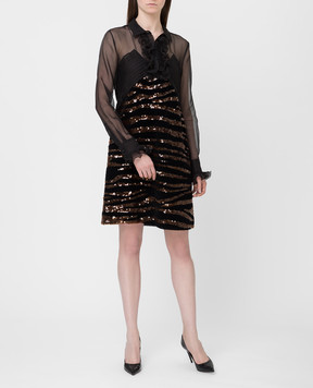 Bottega Veneta Black silk dress 535176