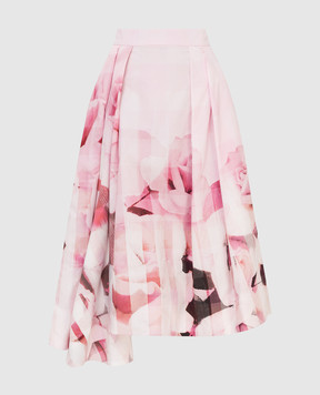 Alexander McQueen Asymmetric floral skirt 651667QCACC
