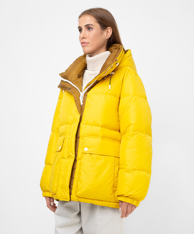Yves Salomon Army - Yellow Reversible Down Jacket 22WFV03870M03W