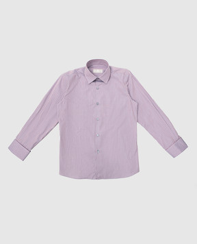 Stefano Ricci Children's light burgundy striped shirt YC003257L1515