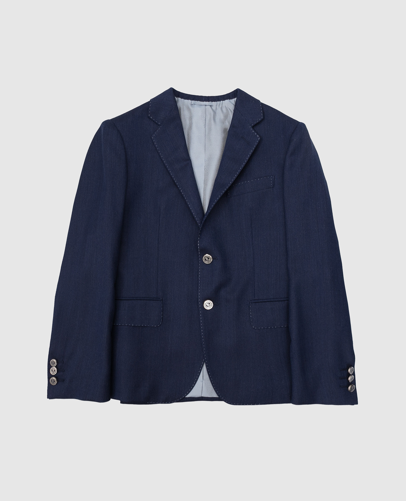 

Patterned wool and silk jacket for children Stefano Ricci, Blue