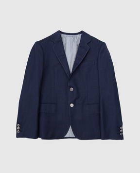 Stefano Ricci Patterned wool and silk jacket for children Y1RF371000HC3590