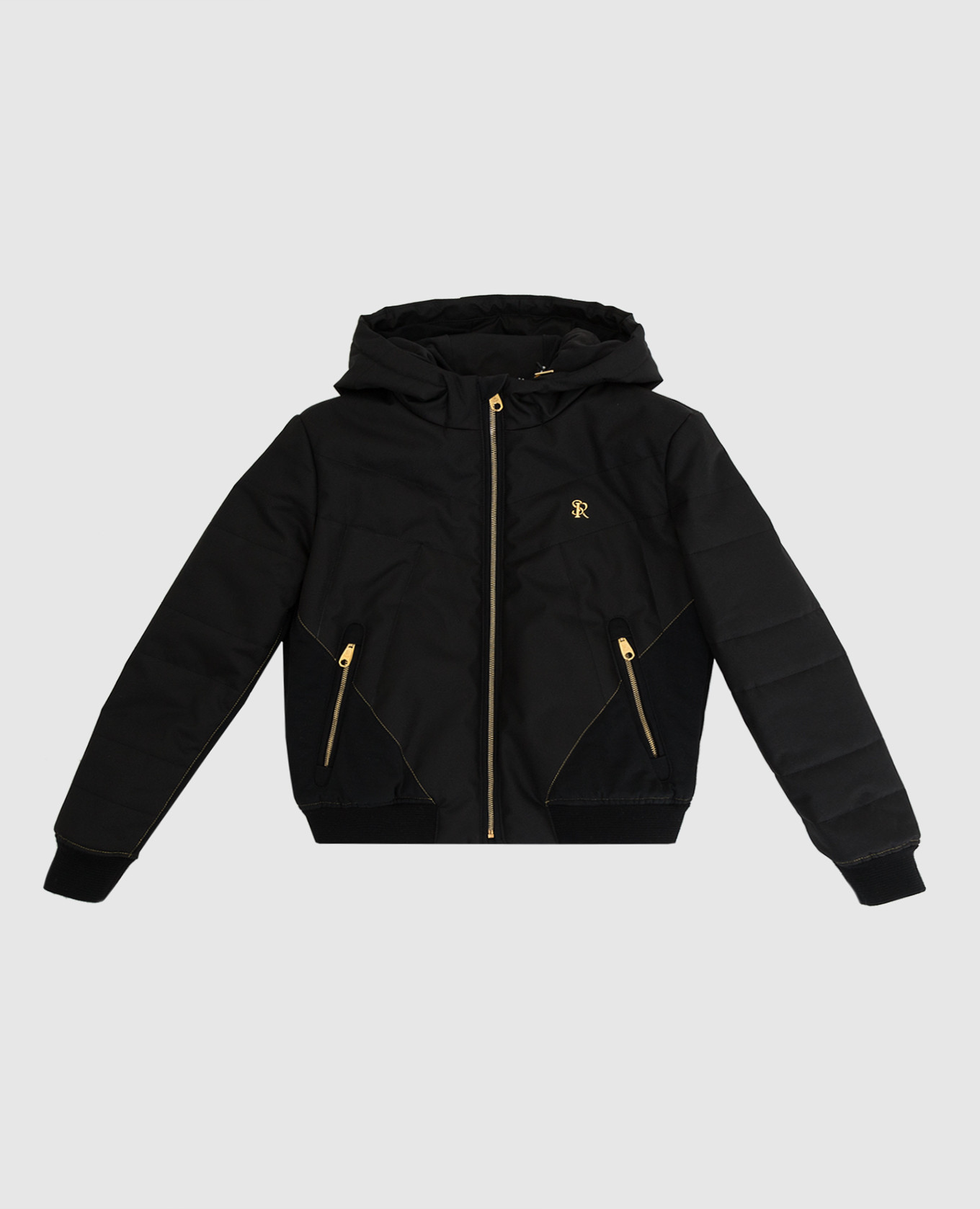 Children's black jacket with lurex stefano ricci