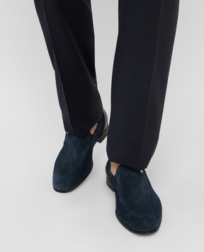Stefano Ricci Blue Suede Loafers ChangeClear UF312C2092SDCS