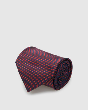Stefano Ricci Burgundy patterned silk tie CXDD41072
