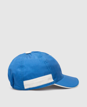 Stefano Ricci Children's blue silk cap with logo YVF5347SETEC1