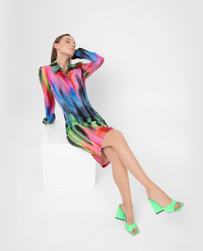 The Attico Elton shirt dress in print 221WCM36P059