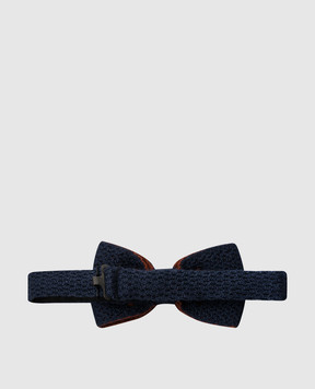 Stefano Ricci Baby navy blue cashmere and silk bow tie YHTSR1001
