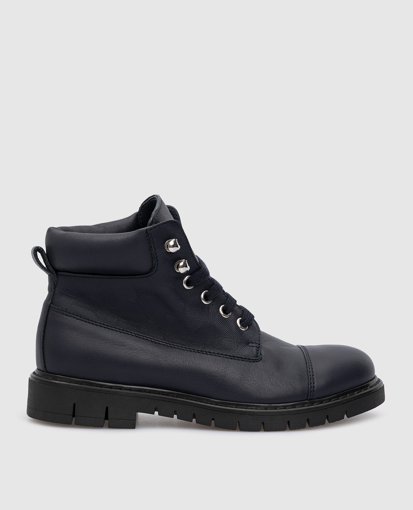 Children's dark blue leather boots stefano ricci