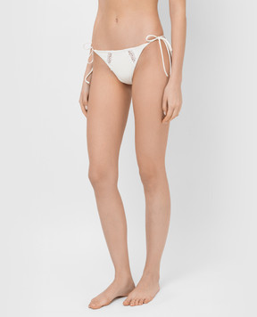 Ermanno Scervino Light beige leotard panties with stitching D404Y355MQM