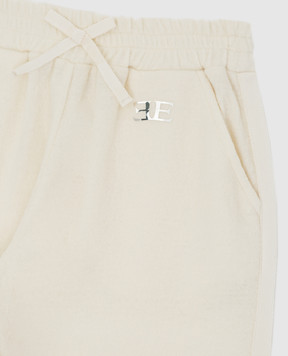 Ermanno Scervino Children's light beige wool sweatpants PL071016