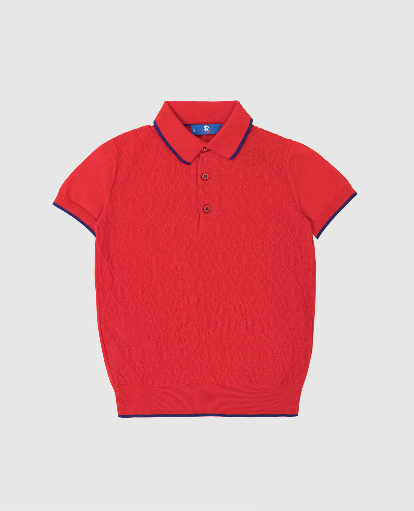 Children's red polo with a pattern stefano ricci