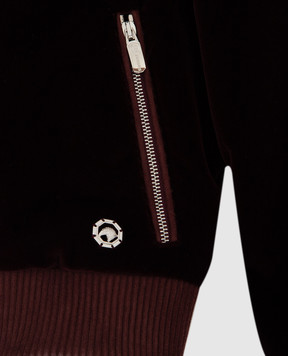 Stefano Ricci Children's burgundy velor jacket YDJ7400020CT800