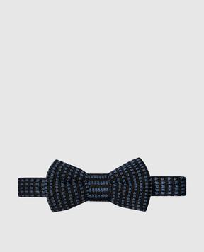 Stefano Ricci Children's dark blue silk butterfly in a pattern YHTSR916