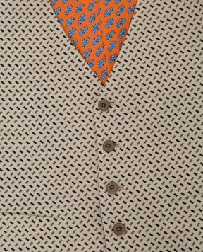 Stefano Ricci Children's light beige vest in a pattern Y1E0100000HC3168