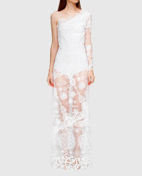 Charo Ruiz White dress with lace 00354