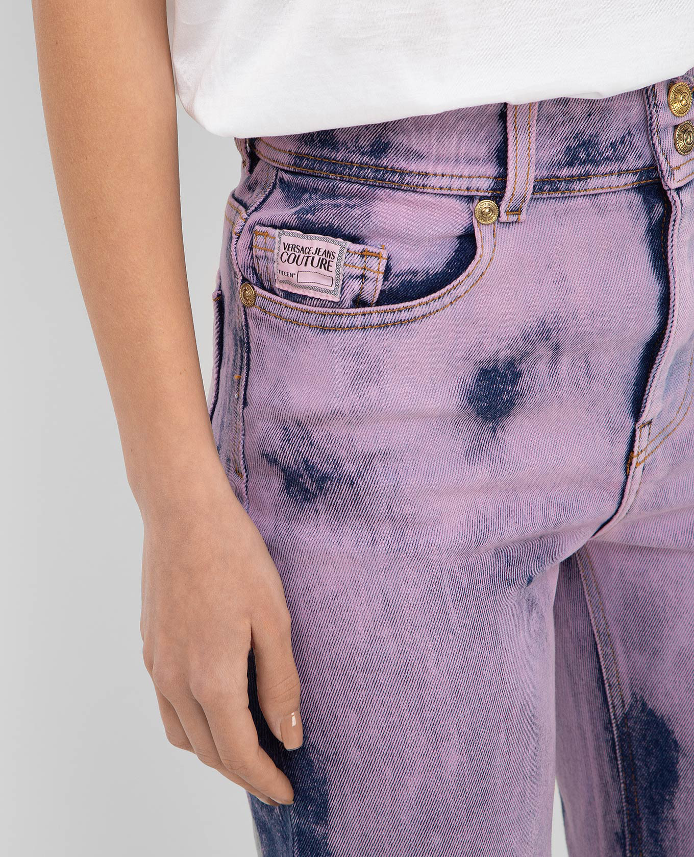 Lilac tie-dye jeans Versace Jeans Couture 5