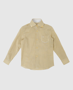 Stefano Ricci Checked silk shirt for children YC003573LJ1784