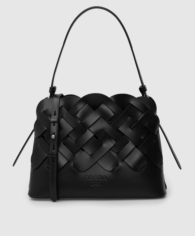 Prada Black woven leather bag 1BA2902DI4 buy with Sweden delivery at Symbol