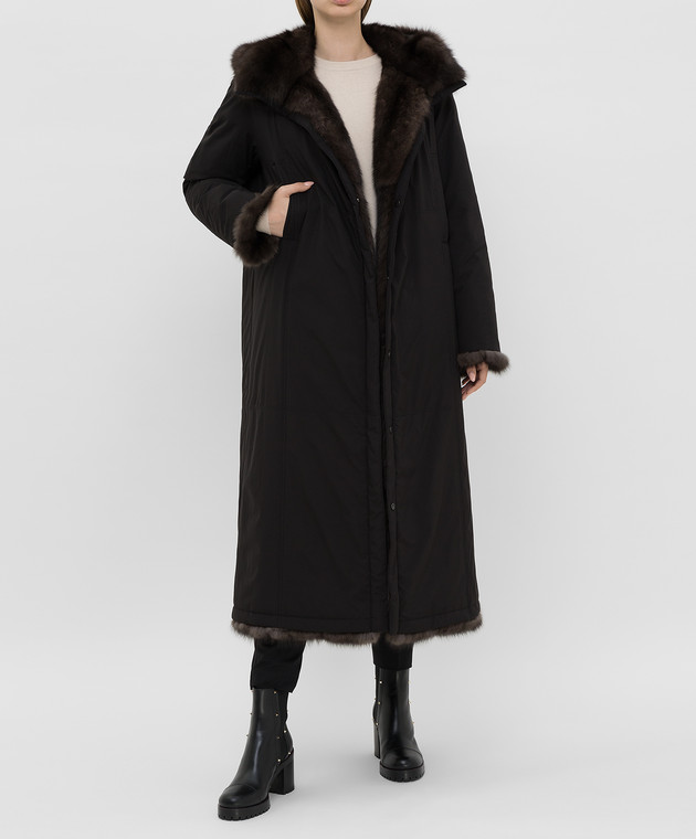 Giuliana Teso ジュリアナテソ レザースエード ミンクファーコート