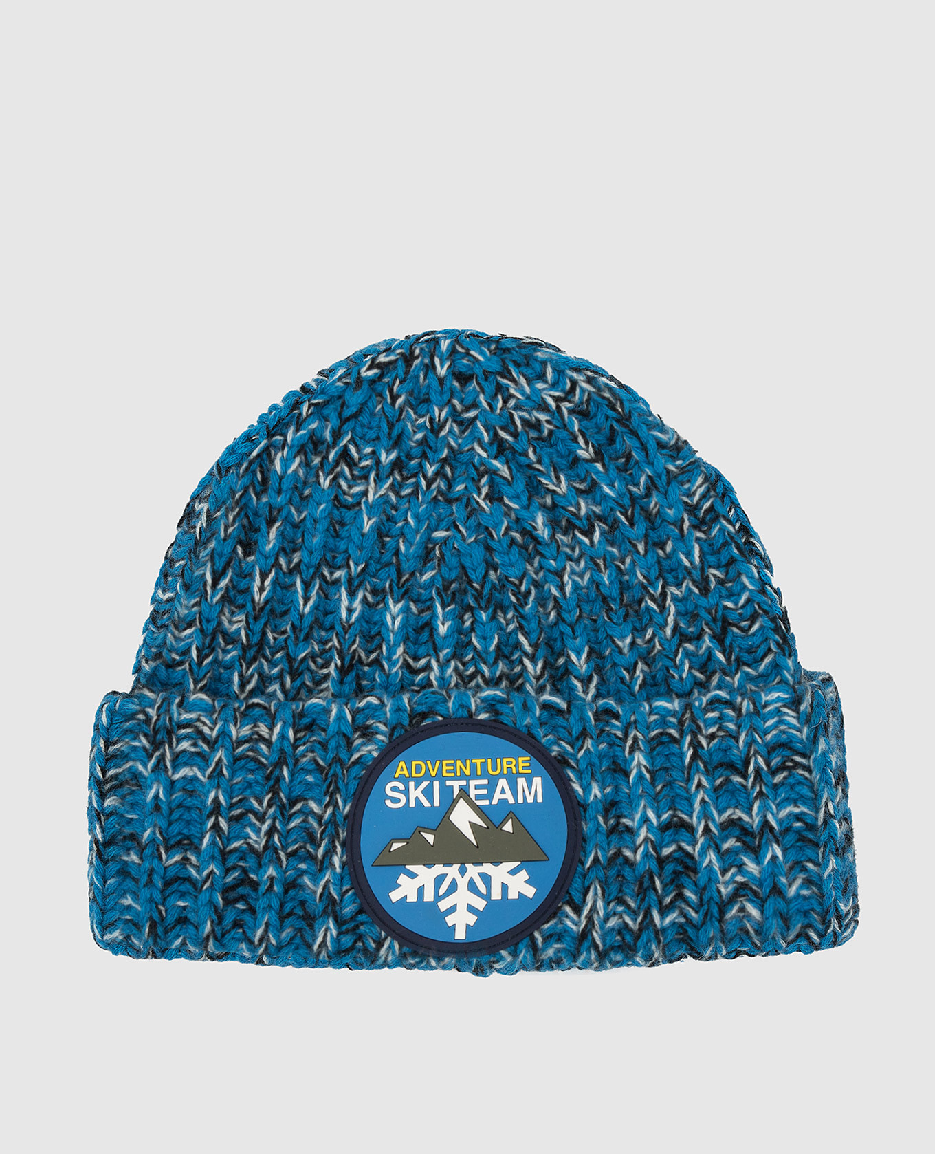 

Children's hat in wool and cashmere with a patch Il Gufo, Синий