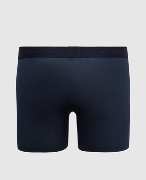 Stefano Ricci Navy blue logo boxer shorts BXM7COTTON