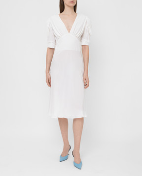 Ermanno Scervino White silk dress D362Q315FDZ