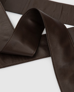 Babe Pay Pls Dark Brown Leather Belt D09907NTRTMO