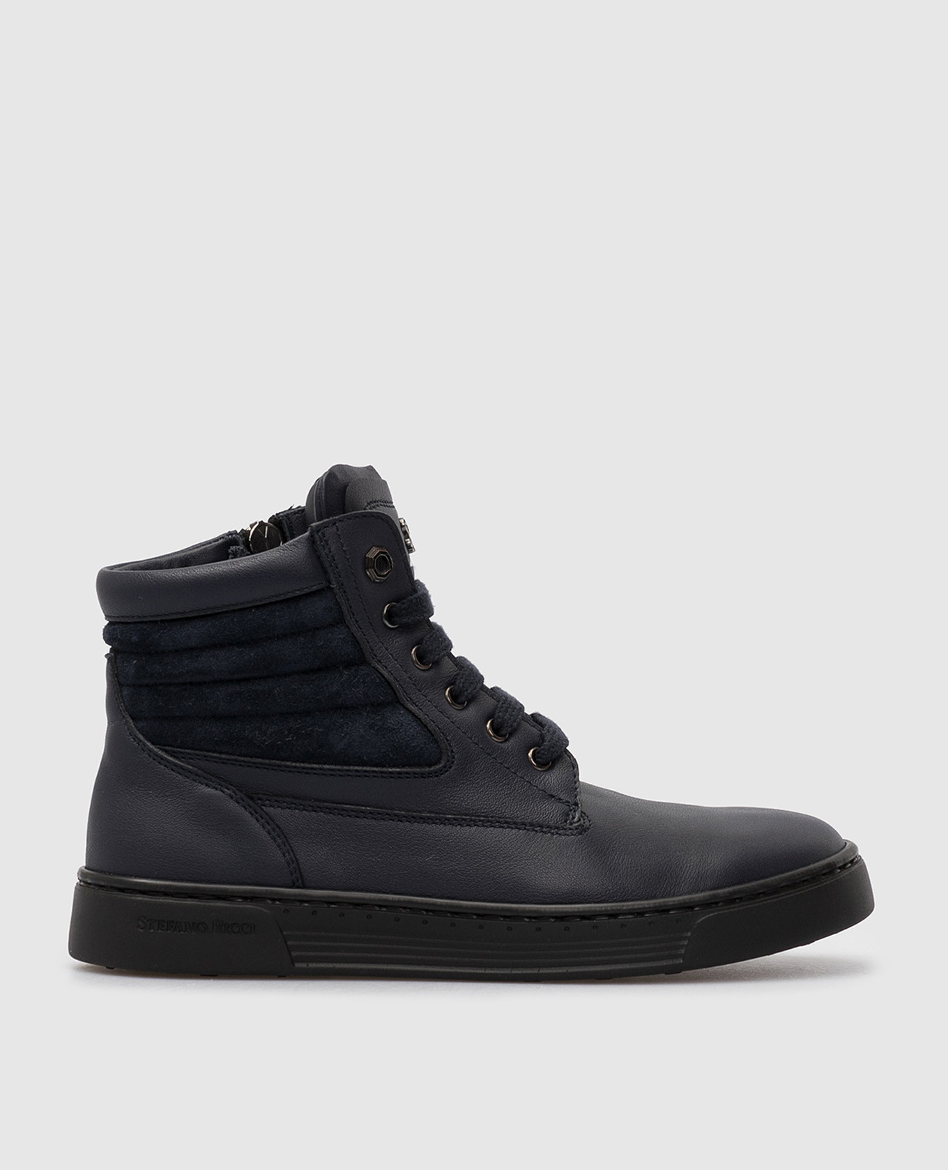 

Children's dark blue leather boots Stefano Ricci