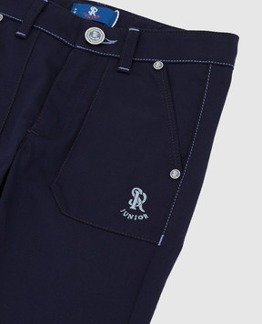 Stefano Ricci Children's dark blue trousers YUT7200040VAL003