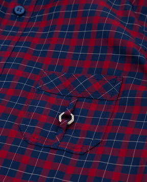 Stefano Ricci Children's blue checked shirt YC005764LJ2028