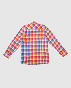 Stefano Ricci Children's red plaid shirt YC003552LJ1781