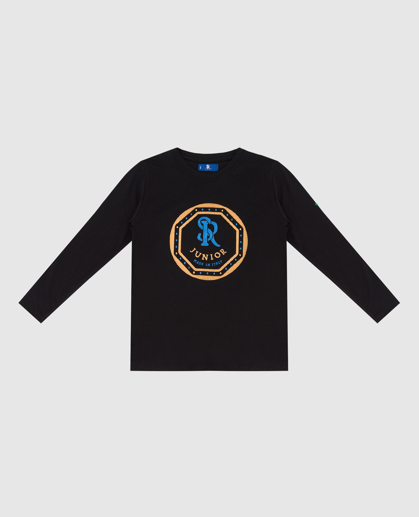 

Children's black longsleeve with emblem embroidery Stefano Ricci