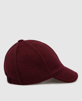 Stefano Ricci Children's burgundy cashmere cap YVF5511PMA18