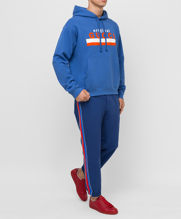 Gucci blue sweatpants on sale