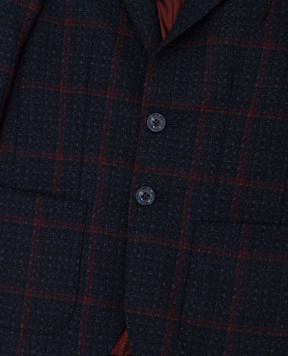 Stefano Ricci Checked cashmere jacket for children Y1RF7322T0HC5401
