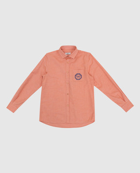 Stefano Ricci Children's peach shirt with embroidery YAC6S00030L824