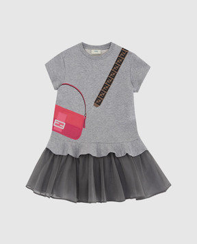 Fendi Children's peplum dress JFB382AEY0