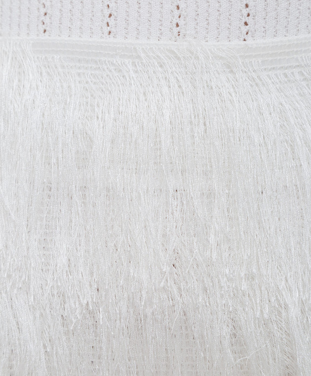 Balmain White trousers with lace RF15303D026 image 5