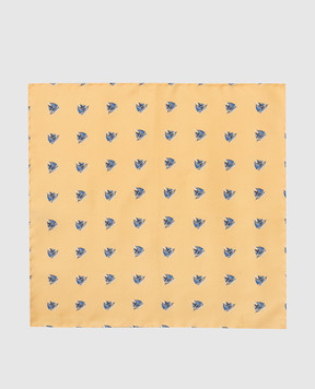 Stefano Ricci Children's yellow silk set of patterned tie and shawl YDHNG600